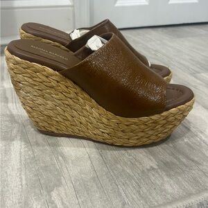 Paloma Barcelo Sz 41/10.5 Woven Platform Wedge Espadrilles Ritmo Jute